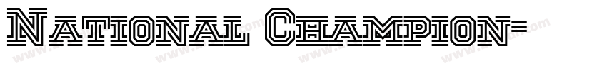 National Champion字体转换